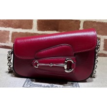Gucci Horsebit 1955 Mini shoulder bag 774209 Leather Red