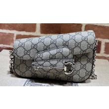 Gucci Horsebit 1955 Mini shoulder bag 774209 Beige and ebony GG Supreme canvas