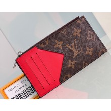 Louis Vuitton Monogram Canvas Coin Card Holder M82908 Red 2024