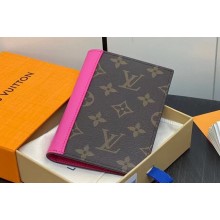 Louis Vuitton Monogram Canvas Passport Cover M82866 Fuchsia 2024