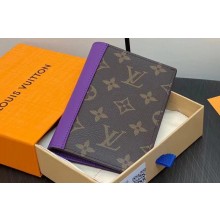 Louis Vuitton Monogram Canvas Passport Cover M28268 Purple 2024