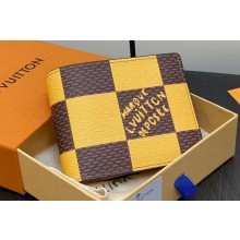 Louis Vuitton Damier Pop Canvas Multiple Wallet N40542 Yellow 2024