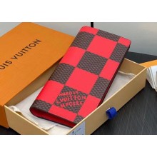 Louis Vuitton Damier Pop Canvas Brazza Wallet N40541 Red 2024
