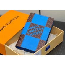 Louis Vuitton Damier Pop Canvas Pocket Organizer Wallet N40543 Blue 2024