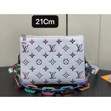 Louis Vuitton Lambskin Coussin BB Bag M23617 LV Ski Gray 2024