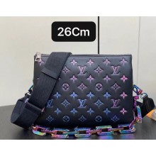 Louis Vuitton Lambskin Coussin PM Bag M23618 LV Ski Black 2024