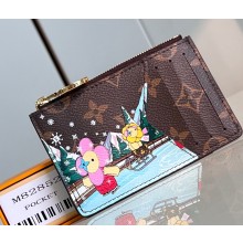 Louis Vuitton Monogram Canvas Romy Card Holder M82852 Vivienne print Pink
