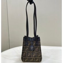 Fendi Origami Mini bag Brown FF jacquard fabric that can be transformed 2024