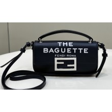 Fendi by Marc Jacobs Baguette Phone Pouch Bag in Print Leather Black 2024