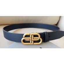 Balenciaga Width 3.4cm BB Large Belt in Black/Gold