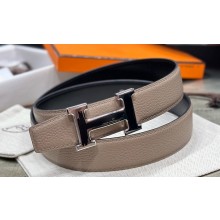 Hermes Brush belt buckle & Reversible leather strap 32 mm 02