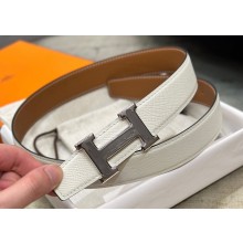 Hermes Brush belt buckle & Reversible leather strap 32 mm 12