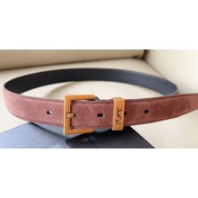 Saint Laurent Width 3cm cassandre belt with square buckle 08