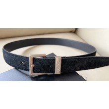 Saint Laurent Width 3cm cassandre belt with square buckle 10