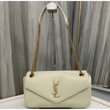 Saint Laurent calypso Bag in plunged lambskin 734153 Vintage White