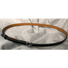 Loewe Width 1.5cm Belt in smooth calfskin with contrast stitching 01