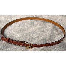 Loewe Width 1.5cm Belt in smooth calfskin with contrast stitching 02