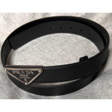 Prada Width 3.4cm Saffiano leather belt 240102 17