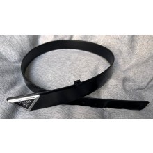 Prada Width 3.5cm Brushed leather belt 240102 12