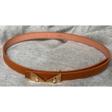 Fendi Width 2cm Bag Bugs Crystal leather Belt Brown