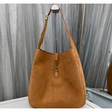 Saint Laurent le 5 à 7 supple Large Bag in Suede 753837 Brown
