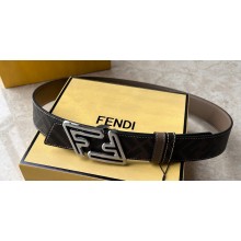 Fendi Width 3.5cm Faster leather Reversible Belt 05