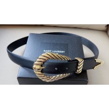 Saint Laurent Width 3cm belt with V-neck buckle 01