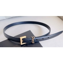 Saint Laurent Width 2cm cassandre thin belt with square buckle 554465 01