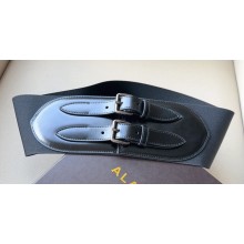 Alaia Width 10cm CORSET BELT IN CALFSKIN Black