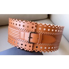 Alaia Width 12cm CORSET BELT IN VIENNE WAVE CALFSKIN 03