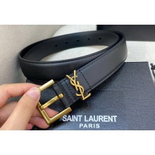 Saint Laurent Width 3cm cassandre belt with square buckle 634440 05