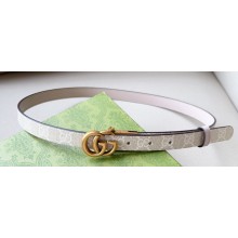 Gucci Width 2cm GG Marmont reversible thin belt 659418 GG Supreme canvas Beige