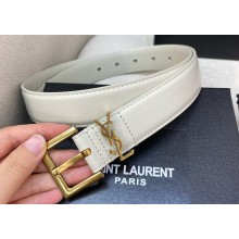 Saint Laurent Width 3cm cassandre belt with square buckle 634440 07