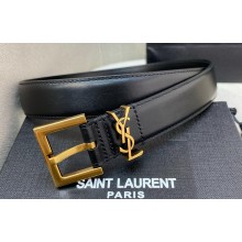 Saint Laurent Width 3cm cassandre belt with square buckle 634440 04