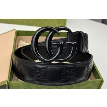 Gucci Width 4cm GG Marmont Matelassé wide belt 400593 Black