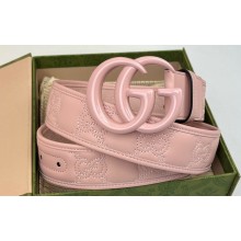 Gucci Width 4cm GG Marmont Matelassé wide belt 400593 Pink