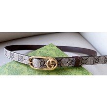 Gucci Width 2cm Thin belt with Round Interlocking G 760159 09