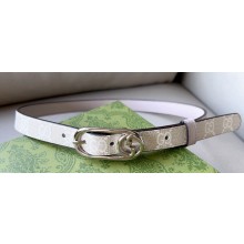 Gucci Width 2cm Thin belt with Round Interlocking G 760159 08