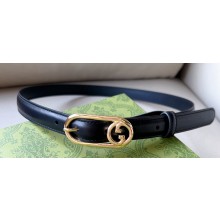 Gucci Width 2cm Thin belt with Round Interlocking G 760159 05