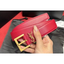 Saint Laurent Width 3cm cassandre belt with square buckle 634440 09