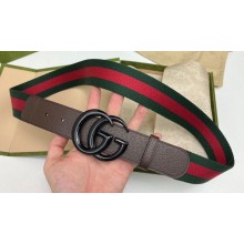 Gucci Width 3.8cm Double G buckle elastic Web belt 432707 04