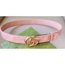 Gucci Width 4cm GG Marmont Matelassé wide belt 400593 Pink/Gold