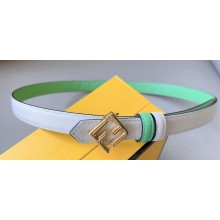 Fendi Width 2cm FF Diamonds leather Reversible Belt 01