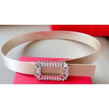 Roger Vivier Width 3cm Pilgrim Buckle Belt in Satin 03