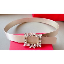 Roger Vivier Width 3cm Broche Vivier Buckle Belt in Satin 03