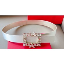 Roger Vivier Width 3cm Broche Vivier Buckle Belt in Satin 01