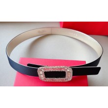 Roger Vivier Width 3cm Pilgrim Buckle Belt in Satin 05