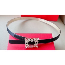 Roger Vivier Width 1.5cm Broche Vivier Buckle Belt in Satin 02