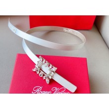 Roger Vivier Width 1.5cm Broche Vivier Buckle Belt in Satin 05