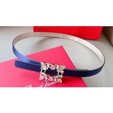 Roger Vivier Width 1.5cm Broche Vivier Buckle Belt in Satin 04